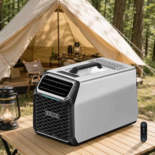 DIUNAOZI New 3500 BTU Portable RV Air Conditioner with Compressor, Fast Cooling AC Unit for Camping Tents, Truck Sleepers & Cabins,Off-Grid, Low Noise, Remote Control, Cools 32–54 Sq Ft Gray