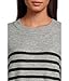 Liverpool Los Angeles Women's Long Sleeve Crew Neck Dropped Shoulder Sweater Light Grey/Charcoal Stripe Large