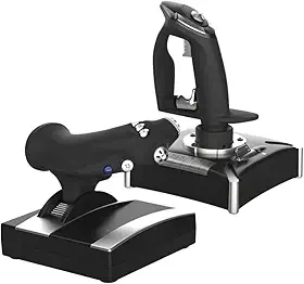 Conjunto de controle de voo simulado para garfo e acelerador para PC, PS4 e Xbox, cabo de controle duplo para jogos com design ergonômico, painel de cabine de aviação ABS para
