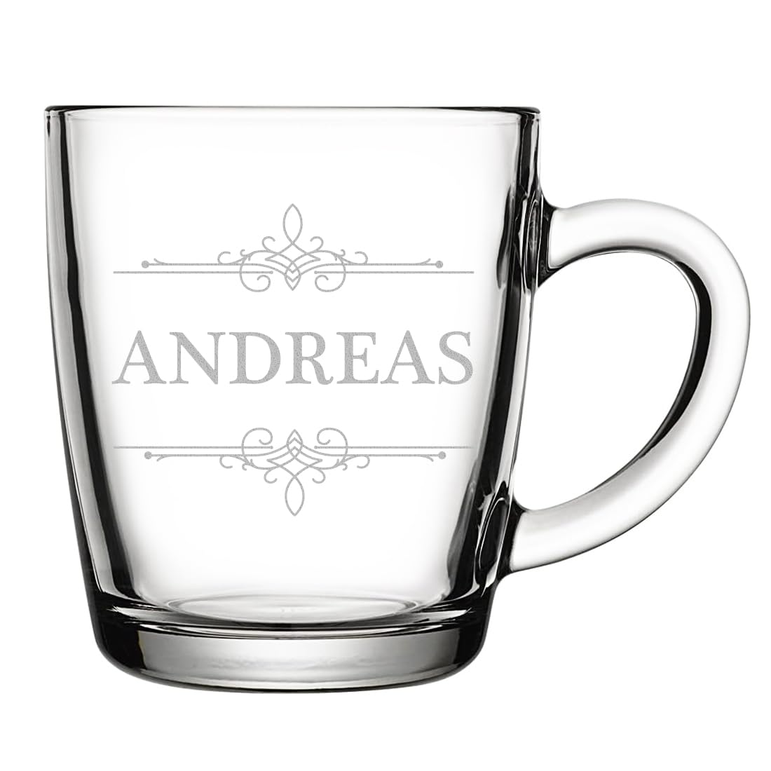 polar-effekt Glas Teetasse 340 ml 6 Stück mit Gravur - personalisiertes Kaffeeglas - Geschenk zum Geburtstag - Trinkglas für Heißgetränke