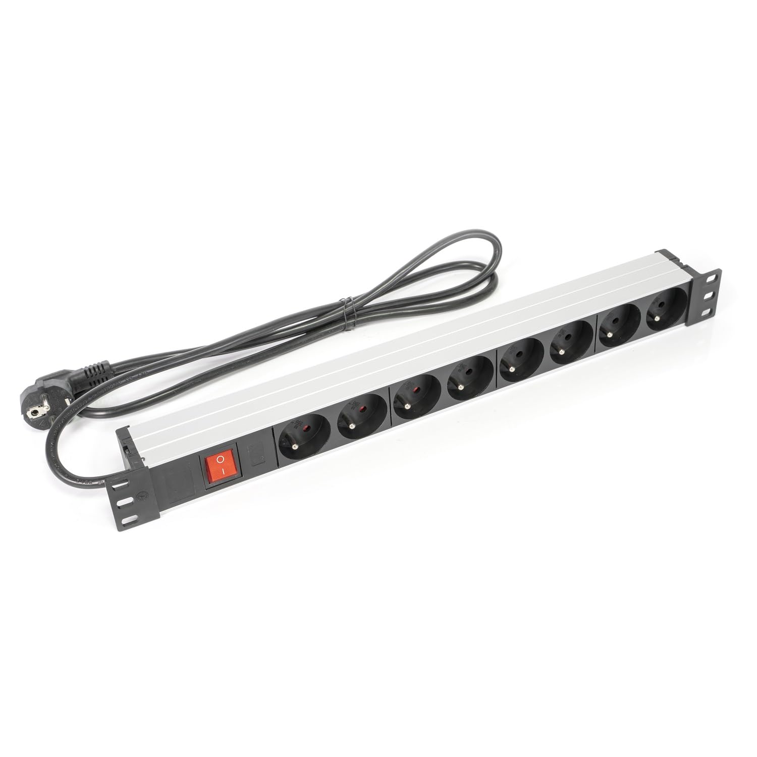 Ibiza - Multiprise Dispaching LC806 Électrique 8 Voies 19" 3500W avec Interupteur