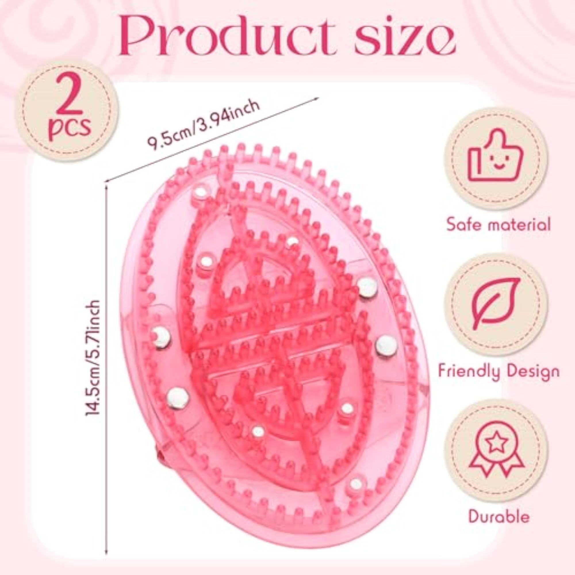2 Pcs Meridian Massage Brush Set for Full Body Relaxation