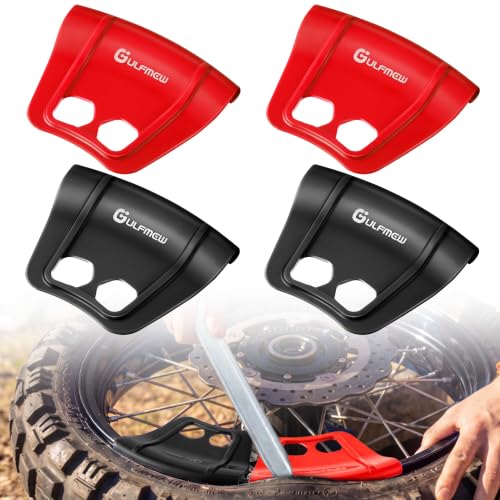 Image of 4 Rim Protectors for Tire Changing, Wheel Rim Guard Kit, Black & Red