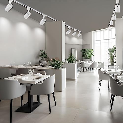 Arcfox 7W 4000K Led Track Lighting Heads Dimmable 3 Wire Single Circuit H Type Track Light Rail Ceiling Spotlight Fixture Cri90 For Kitchen Accent Lighting 6 Pack White #TOP7