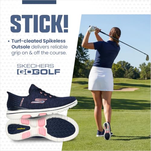 Image of Skechers Womens Go Walk 5 Relaxed Fit Slip-in Golf ShoeSneaker | Golf, Slip-ins, GOGA MAX, Water-Repellent, Spikeless, Relaxed Fit, Breathable, Lightweight, Soft Stride Cushioning