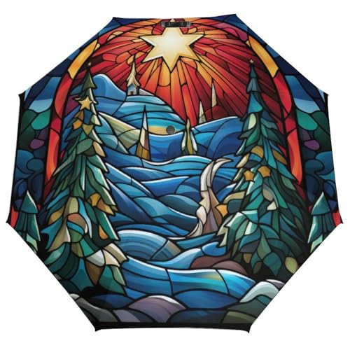Parapluie de Noël UFunhome avec motif Père Noël, le cadeau idéal et utile pour l'hiver