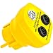 Produktbild Minadax® Erdungsbaustein EBP Innovativer ESD-Schutz - Antistatik-Schutzkontaktstecker - 1 x Druckknopfbuchse und 2 x Bananenstecker-Buchse - 1 Megaohm Sicherheitswiderstand