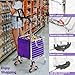 Kallwong Stair Climbing Collapsible Shopping Carts for Groceries and Hand Truck 2-in-1,Lightweight Utility Cart with Waterproof Liner Basket, Elastic Cord for Luggage,Camping,Transport,60L (EL)