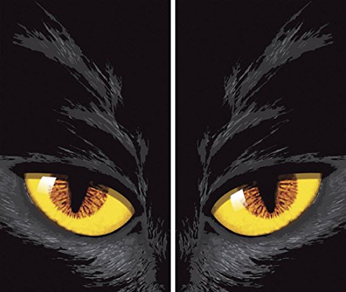 WOWindow Yellow Cat Eyes New, rare first run 2015 less than 10 left minor wrinkles right eye, see description, Halloween 34.5