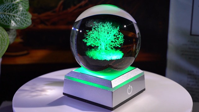 3D SPHERE & CLARITIA トライアルセット 3D Sea Turtle Crystal Ball Night Light 3.15 inch Glass Ball Table