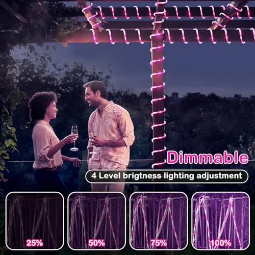 Image of Hezbjiti LED Rope Lights 394FT Waterproof Rope Light 1200 LED Flexible Tube Lights Plug in with 8 Modes for Garden Patio Bedroom Party Indoor Outdoor Decorations