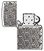 Zippo Lighter: Armor MultiCut Geometric Deep Carve - Antique Silver 49883