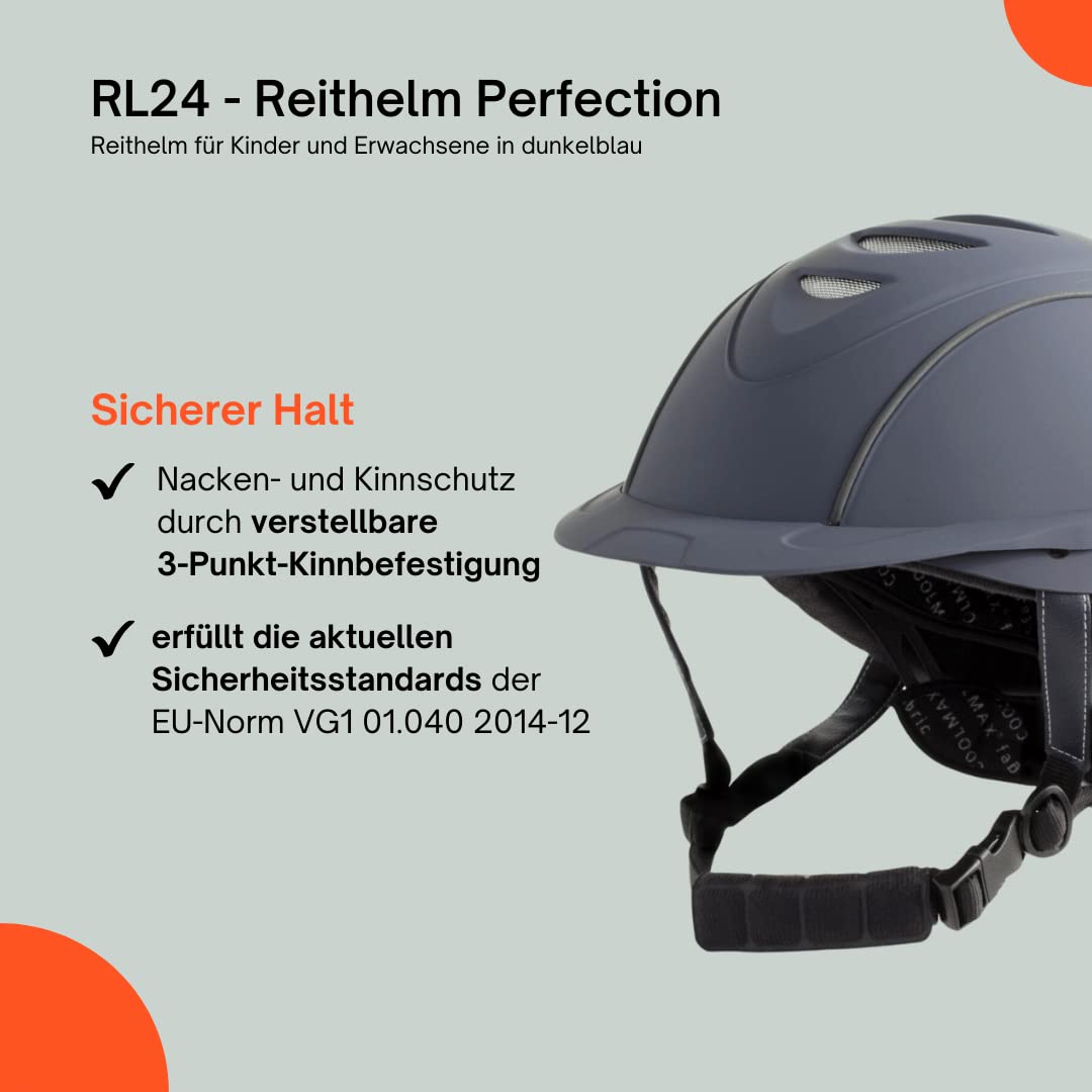 Perfk Reithelm - Leichter Sporthelm Mit Belüftung 58-62cm