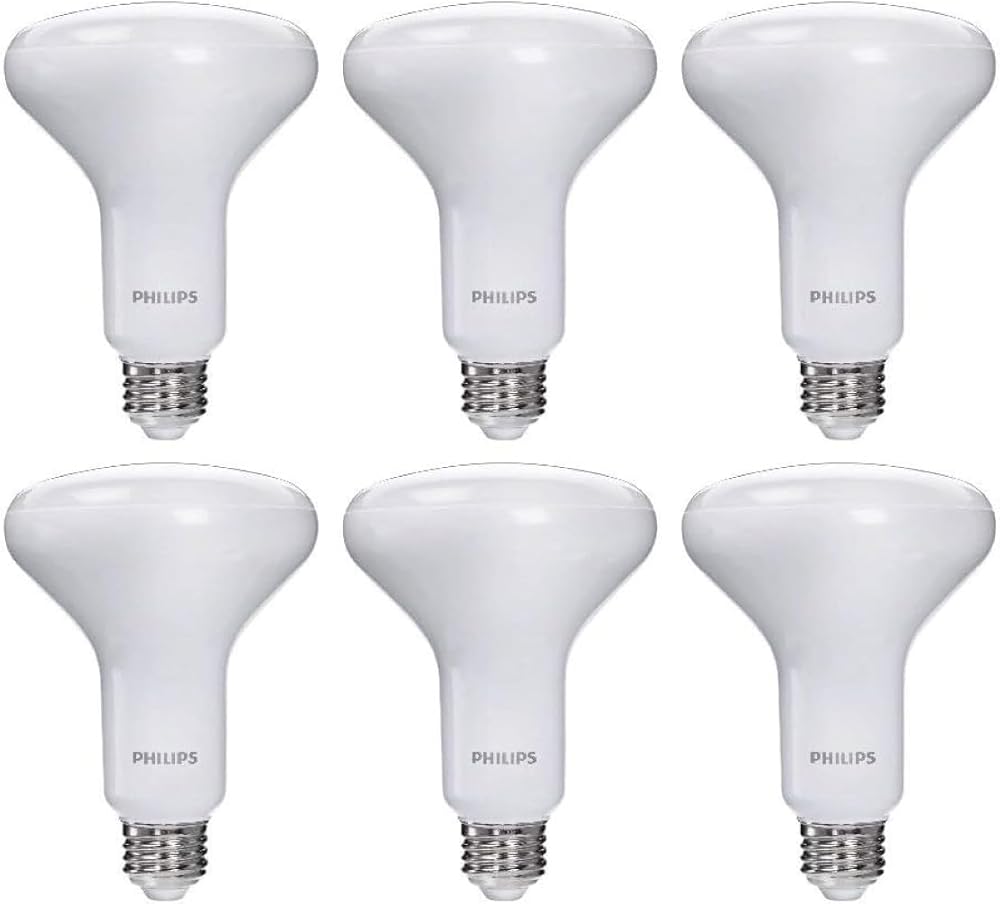 PHILIPS LED 65W BR30 6팩 울트라 데피니션 소프트 화이트 (2200K) 650루멘 (7.5W = 65W) 조도 조절 가능한 깜박임 없는 전구 — 사진 1