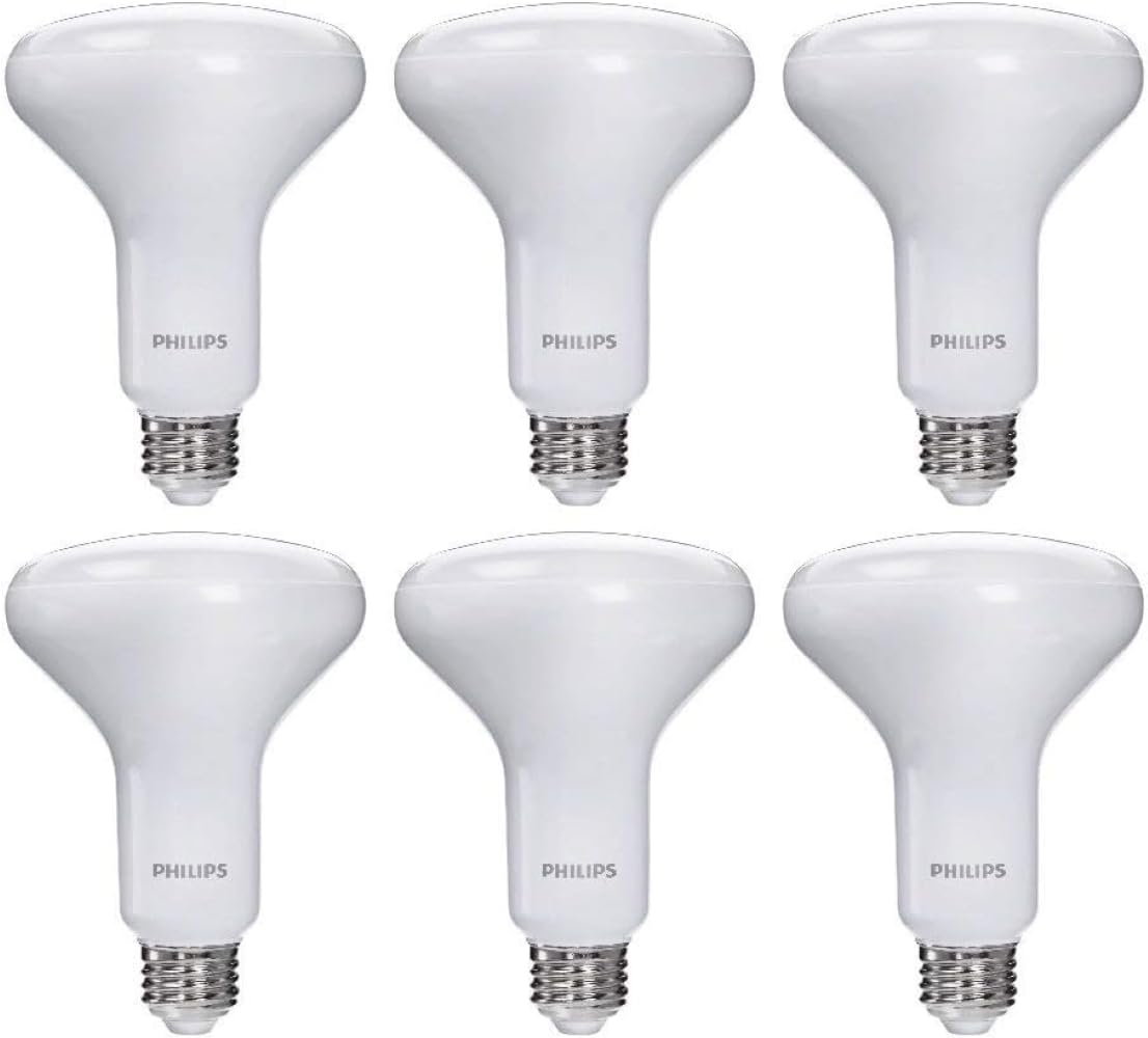 PHILIPS LED 65W BR30 6-Pack Ultra Definition Soft White 2200K 650 Lumen 7 5W 65W Dimmable Flicker-Free Light