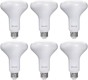 PHILIPS LED 65W BR30 6-Pack Ultra Definition Soft White 2200K 650 Lumen 7 5W 65W Dimmable Flicker-Free Light