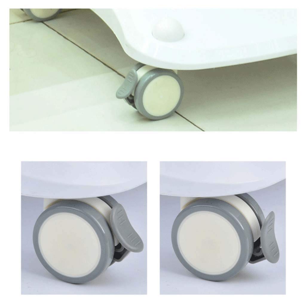 Carrelli a mano mobili, carrelli a mano per lo stoccaggio dei servizi, da scrivania, per la bellezza, portastrumenti, rastrelliere mobili, gruppo ABS a tre strati con freno o carrello, carico 60