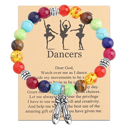 MYOSPARK Dancers Ballet Shoes Charm Bracelet Gift for Dance Team, Recitals, Lover