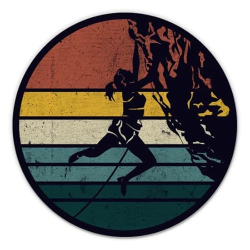 Rock Climbing Girl Stickers - 2 Pack of 3