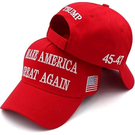 Trump 2024 45-47 MAGA Hat Donald Trump Make America Great Again Slogan...