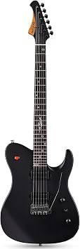 WestCreek Helyx Electric Guitar, Mahogany Body, Stainless Steel Frets, Roasted Maple Neck, Rosewood Fretboard, Bone Nut, 24 Frets Matte Black