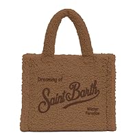 Saint Barth MC2 BORSA A MANO MINI VANITY IN ECOPELLICCIA MARRONE