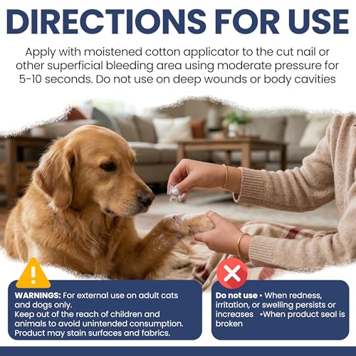 Image of Styptic Powder for Dogs & Cats - Quick Stop Bleeding - 1.5 oz | Fast-Acting Formula for Minor Cuts & Wounds, Nail Clipping Accidents, Multi-Pet Use, Pain Relief