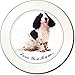 Produktbild Advanta - Tax Disc Holders Schwarz WeiÃ Spaniel 'Love You Mum' AutovignetteGenehmigungsinhaber Geschenk