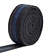 IPEA Elastischer Gurt für Sofa, Sessel, Polster, 10 Meter Länge – Zugband für Sitz, Rückenlehne, Schwarz, 50 mm – Elastizität 80%
