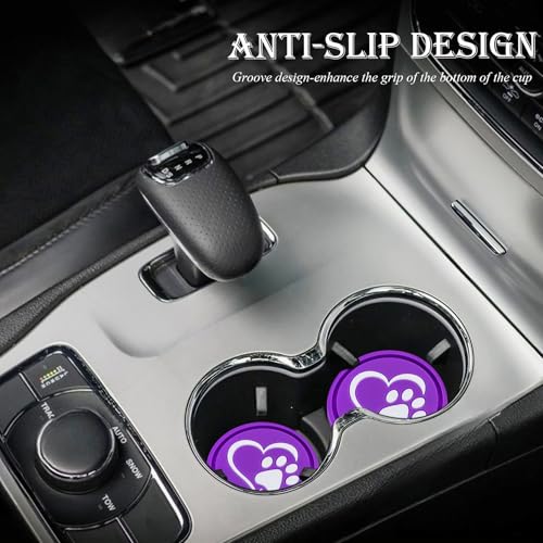 2PCS Portavasos de Silicona Antideslizante para Auto miniatura 3