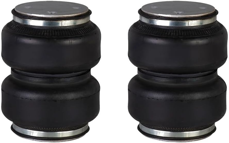 2PCSエアサスペンションバッグスプリング1 2インチNPTシングルポートダブル畳み込みゴムショックアブソーバーさまざまなエアサスペ