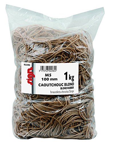 Bracelet élastique blond 100 mm haute élasticité SIGN 02282M5 sachet 1 kg