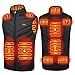 Yeah-hhi Beheizte Weste 9 Zonen Heizung Intelligente Dual Control Temperatur Anpassung Thermisches Gilet Für Mann Winter Camping, Angeln,Schwarz,S