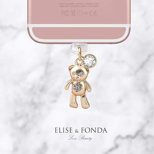 Miniatura 3 de EIISE & FONDA CP1 Puerto de carga USB anti polvo enchufe de oso de peluche colgante colgante colgante para iPhone 11XS MAXXRX8 Plus76S6SE iPad iPod