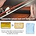 RD Music 4/4 Violin Bow, Professional Brazilwood Stick with Genuine White Horsehair, Handcrafted Ebony Frog with Nickel Silver Mount, Well-Balanced Responsive Bow Set with Rosin & Cloth(1-Pack(4/4）)