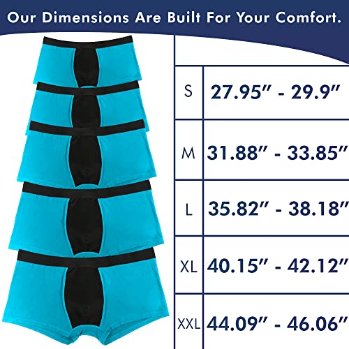 No Wee Brief - Pack Of 2 Washable Urinary Incontinence Underwear For Men - Ultra Comfortable Cotton Boxer Brief, Xx-Large, Green #TOP4