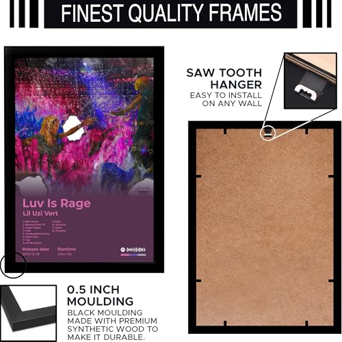 Image of BLINKART lil uzi vert- Luv Is Rage Wall Photo Frames | Wall Art for Bedroom, Living Room, Studio or Office | Album Cover Print with Spotify Song Link QR Code | Gift for Fans - 8x12 In