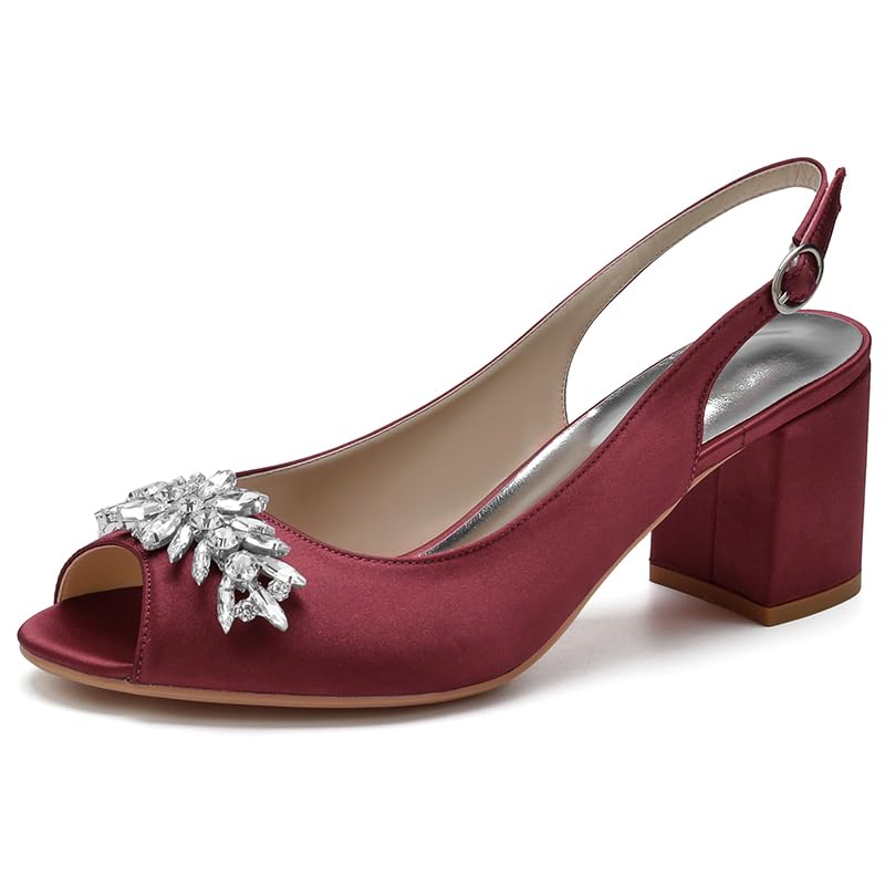 Sandales de mariage à strass femme chaussures confortables talons