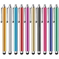 YUNJU Stylus-Stift [10er-Pack] Universal-Touchscreen-Stifte für Tablets, iPad mini, Pro, Air, Smartphones, Samsung Galaxy, mehrere Farben, Mehrfarbig