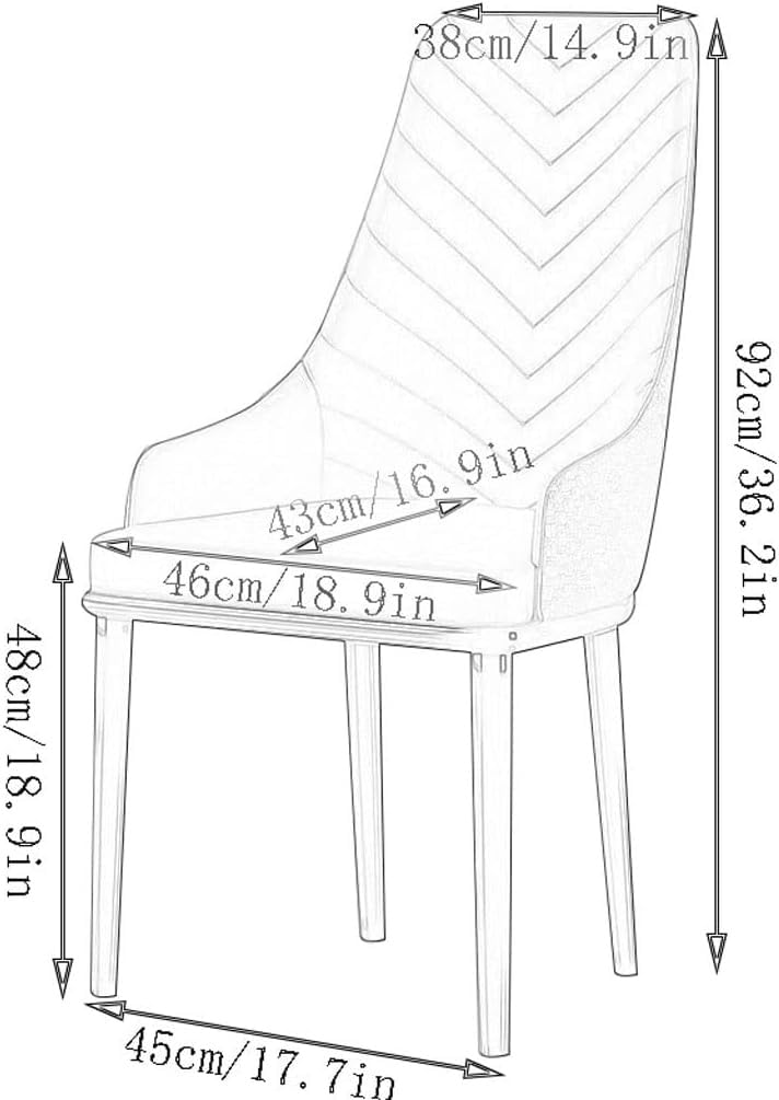 Juego de 6 sillas de Comedor de Cocina de Cuero sintético, Modernas, con Respaldo Alto, Asiento Acolchado Suave y Patas de Metal de Acero al Carbono Resistentes.(Orange)