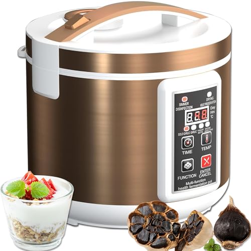 Yovtekc 6L Black Garlic Fermenter, Full Automatic Black Garlic Maker Machine, Intelligent Control Garlic Fermenting Machine, Multi Clove Garlic DIY Cooker Yogurt Fermenting Machine for Kitchen