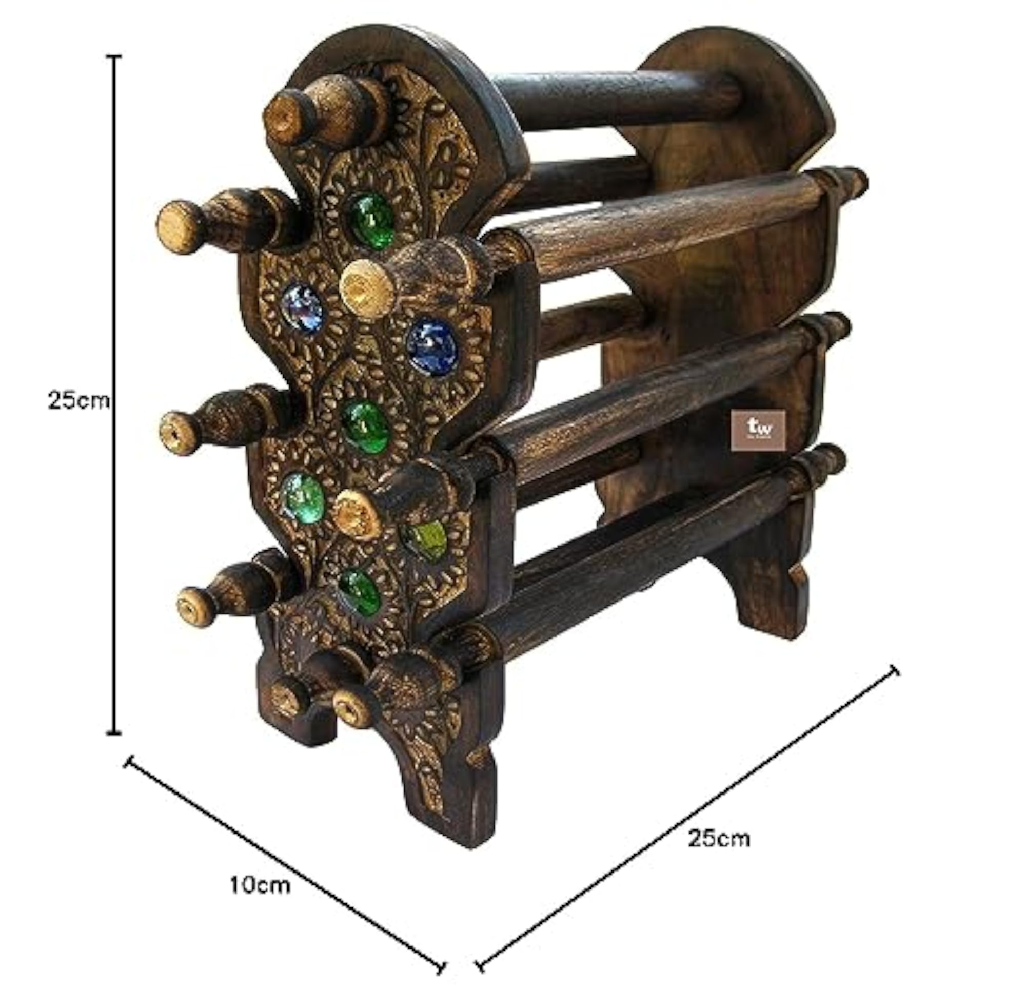 Wooden 6 Tier Bangle Stand for Displaying Bracelets