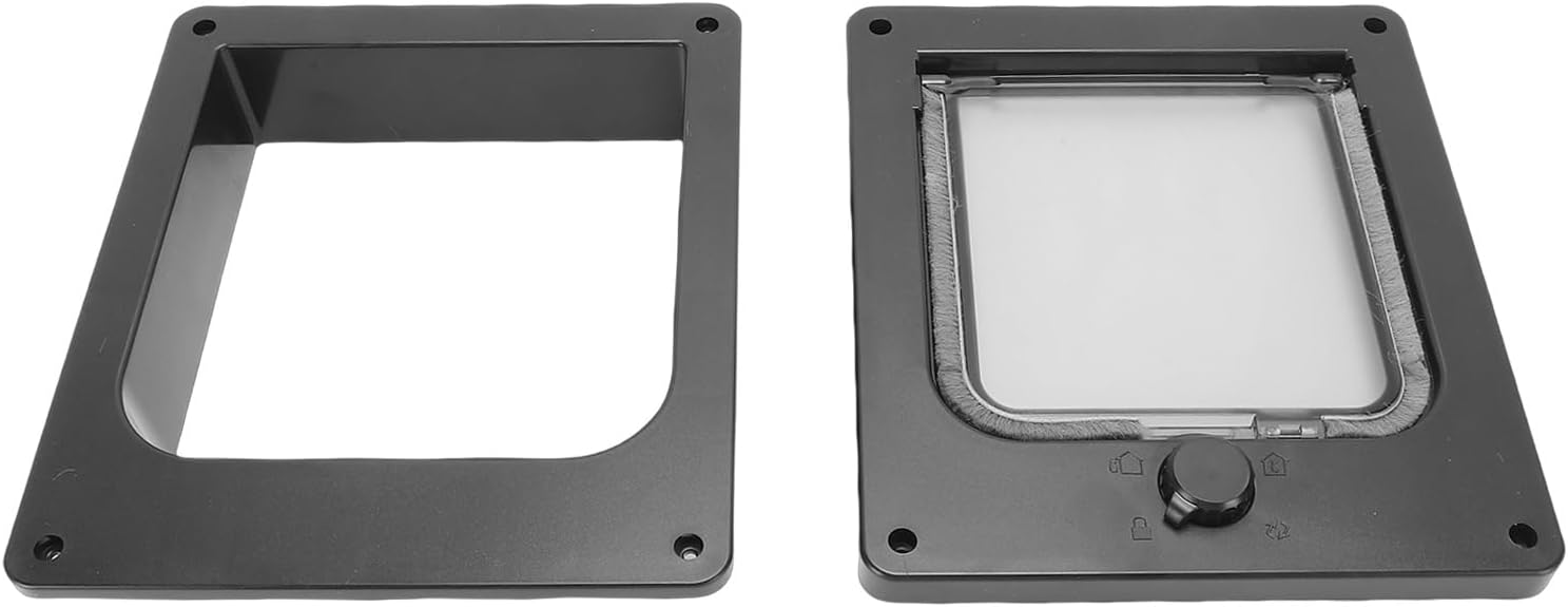 Zerodis Cat Doors Way Locking Kitty Door for Interior Exterior Doors Weatherproof Reinforced Pet Door for Cats Doggie Kitty and Kittens Up to 25 Lb Cat Upgraded 4 Interior (L)