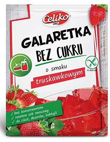 Götterspeise ohne Zucker Erdbere Geschmack 10 x14 G Glutenfrei