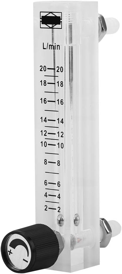 Gas Flowmeter, 2-20LPM Flow Meter Valve for Oxygen/Air/Gas Flow Meter Control Measurement Tools for Industry