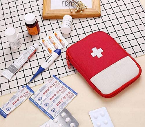 Image of First Aid Bag, Empty First Aid Pouch, Mini Portable Medical Bag for Outdoor, Camping Hiking, Travel Emergency, Multifunction Emergency Medicine Storage (Multicolour)