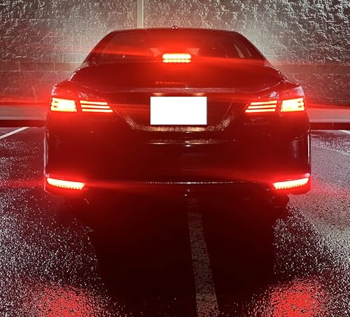 image for iJDMTOY OE-Spec Red Lens Full LED Lower Bumper Reflector Lights Compat