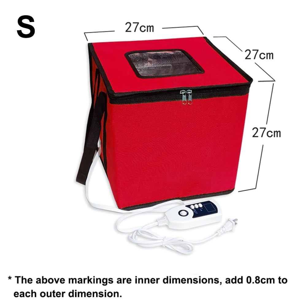 Caja de prueba de masa, bolsa de fermentación plegable con calentador, tarro de masa agria reutilizable con control de temperatura, kit de equipo para hornear para pan, yogur, jabón hecho a mano Natto