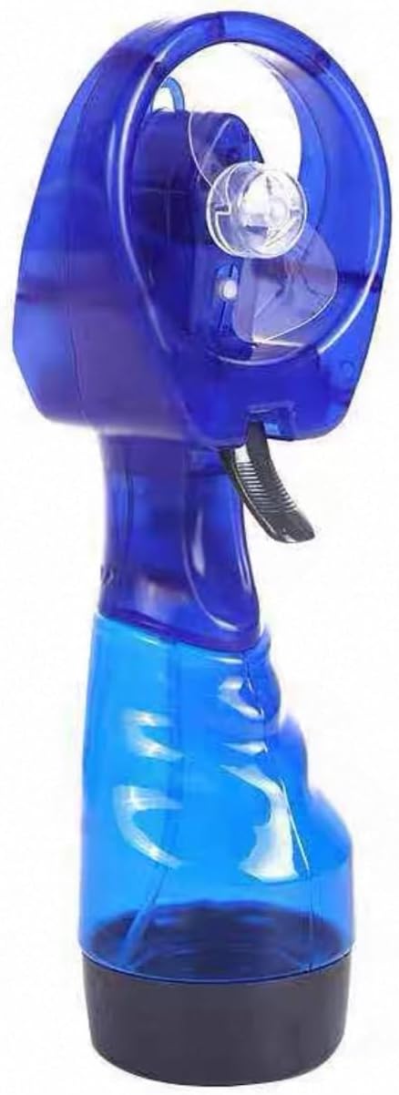 Portable Handheld Water Misting Fan Personal Cooling Spray Bottle Fan (2, Blue)