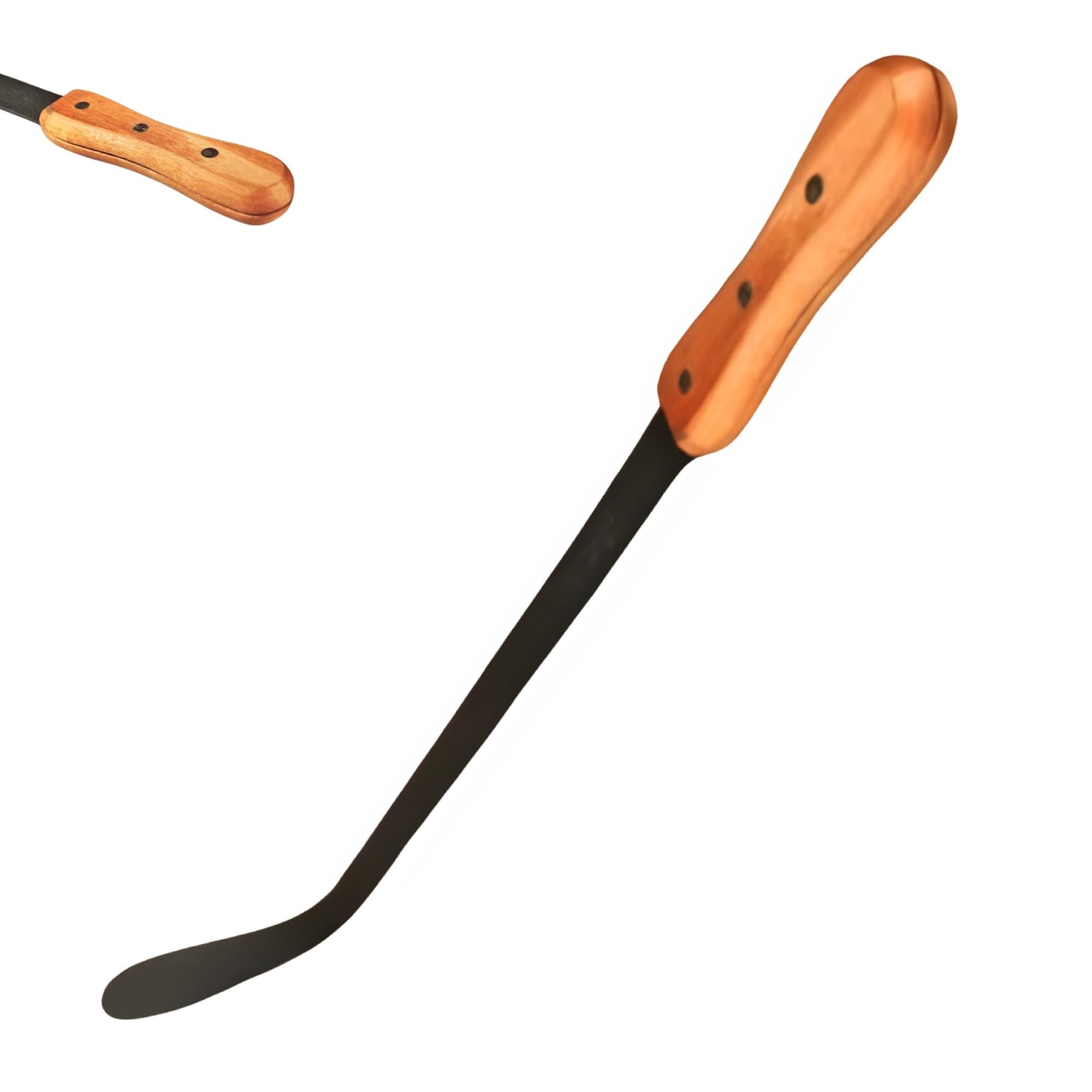 ReTaajHeavy Duty 800mm Weed Slasher Clearing Weeds Long Grass Slash Whip Scythe Sickle 27" Blade Length Wooden Handle